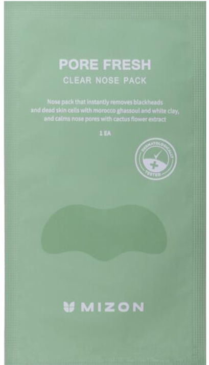 Mizon Pore Fresh Clear Nose Pack čistící náplast na nos s marockým jílem 2 g