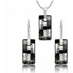 Swarovski Elements Queen Baguette krystal Stříbrná sada 39022.2 – Sleviste.cz