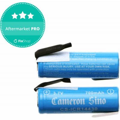 Baterie 14430 s montážními plíšky, 650mAh, Li-Ion, 3.7V, HQ – Zboží Živě