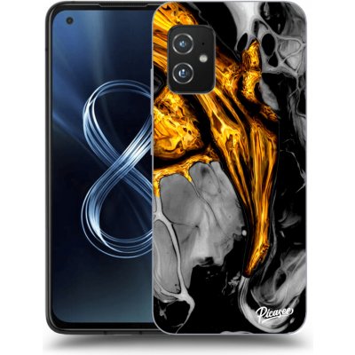 Pouzdro Picasee silikonové Asus Zenfone 8 ZS590KS - Black Gold čiré