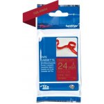 Páska Brother TZE-RW54 - originální | zlatý tisk, vínově červený podklad, textilní, 24 mm – Zboží Živě