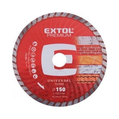 EXTOL PREMIUM 108752 kotouč diamantový řezný, turbo - suché i mokré řezání, O 125x22,2x2mm – Hledejceny.cz