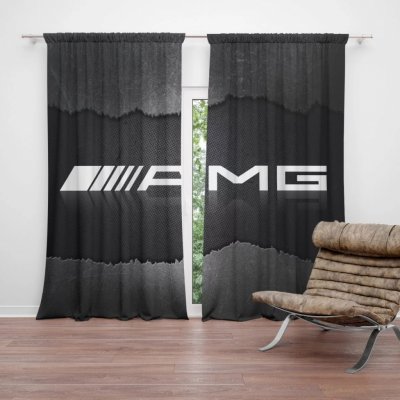 Závěsy AMG černá: 2 ks - 140x250 cm - Sablio – Hledejceny.cz