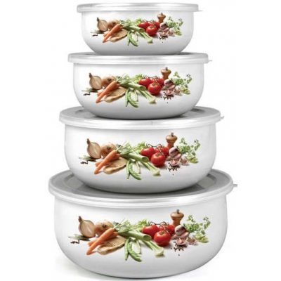 Banquet 8dílná sada smaltovaných misek Belly-10 x 4,7 cm 14 x 6,1 cm 16 x 6,8 cm 18 x 7,5 cm – HobbyKompas.cz