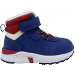 Lewro dětská zateplená obuv Kemuk modrá červená bílá – Zboží Mobilmania