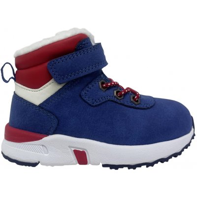 Lewro dětská zateplená obuv Kemuk modrá červená bílá – Zboží Mobilmania