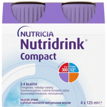 NUTRIDRINK COMPACT S PŘÍCHUTÍ NEUTRÁLNÍ POR SOL 4X125ML