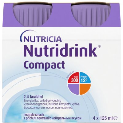 NUTRIDRINK COMPACT S PŘÍCHUTÍ NEUTRÁLNÍ POR SOL 4X125ML – Hledejceny.cz