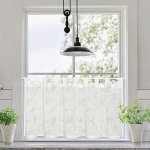 NATURE Gerster hotová záclona VYŠÍVANÉ LISTY ZELENÉ 50 x 150 cm – Hledejceny.cz