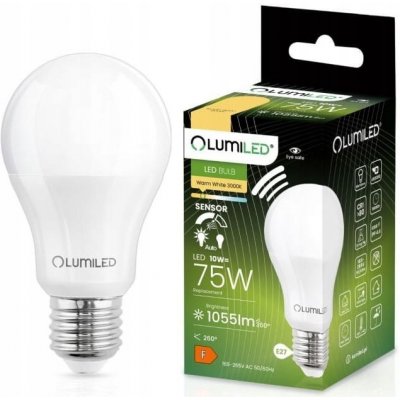 Lumiled LED žárovka E27 10W = 75W s PIR senzorem – Zboží Mobilmania