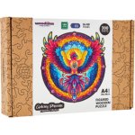 Puzzler Dřevěné barevné puzzle Vesmírný fénix – Zboží Dáma