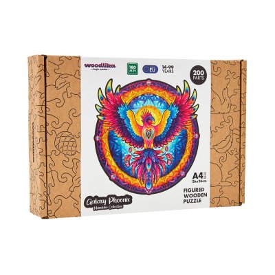Puzzler Dřevěné barevné puzzle Vesmírný fénix – Zboží Dáma