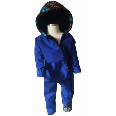 Dětská softshellová kombinéza s fleecem vesmír královská modrá – Sleviste.cz