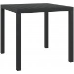 OMAXI 503958 Zahradní stůl černý 80 x 80 x 74 cm hliník a WPC – Hledejceny.cz