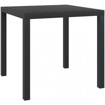 OMAXI 503958 Zahradní stůl černý 80 x 80 x 74 cm hliník a WPC – Hledejceny.cz