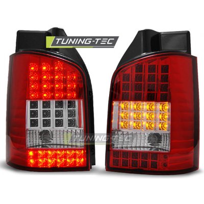 Zadní světla VW T5 03-09 zad.výklopné dveře - krystal/červené LED – Hledejceny.cz