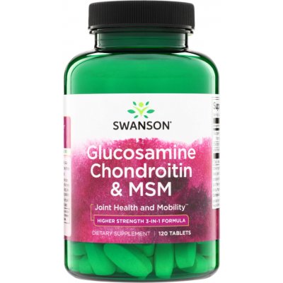 Swanson Glukozamina Chondroityna i MSM Higher Strength 120 tablet – Hledejceny.cz
