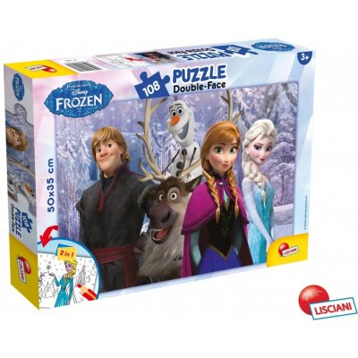 Liscianigiochi oboustranné 49301 Frozen Ledové království 108 dílků – Zbozi.Blesk.cz