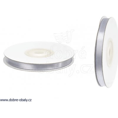 Stříbrné saténové stuhy - 25 m / 0,6 cm – Zboží Dáma