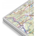 KČT 27 Orlické hory - nástěnná turistická mapa 60 x 90 cm Varianta: magnetická mapa, Provedení: stříbrný rám – Sleviste.cz