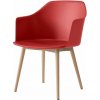 Jídelní židle &Tradition Rely HW76 s područkami oak / vermilion red