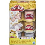 Hasbro Play Doh Sada 6 kelímků třpytivá zlatá stříbrná a růžová E9433 – Zboží Dáma