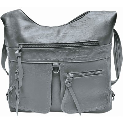 Praktický středně šedý kabelko-batoh 2v1 – Zboží Mobilmania