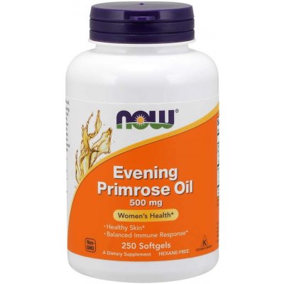 NOW Foods NOW Evening Primrose Oil Pupálkový olej 500 mg 250 softgelových kapslí