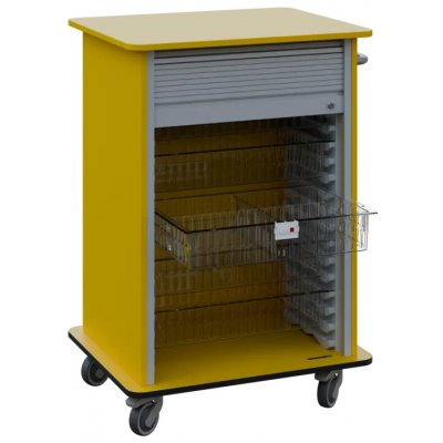 DEXTER 25 TRANSPARENT vozík boxový, roletový, 1180x780x620 mm, žlutá odio – Hledejceny.cz