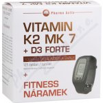 Pharma Activ Vitamín K2 MK 7+ D3 Forte 125 tablet 88 g + Fitness náramek – Hledejceny.cz