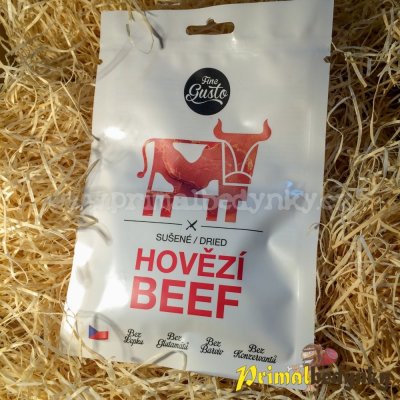 Fine Gusto Hovězí jerky natural 25 g – Zboží Dáma