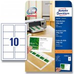 Avery Zweckform 85x54 mm, 200g, 10 listů, matné, bílé C32011-10 – Sleviste.cz