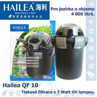Hailea Tlaková filtrace QF10, včetně 7 Watt UV, pro jezírka do 5000 litrů, obsah 10 l, max. průtok 2000 litrů/hod. – Zboží Dáma