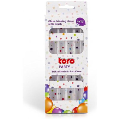 Skleněná brčka s kartáčkem TORO 4+1 – Hledejceny.cz