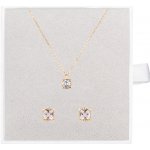 Franco Bene Pozlacený Diamond set náhrdelník a náušnice 2249 – Zbozi.Blesk.cz