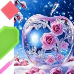 Norimpex Diamantový obrázek malování 30 x 40 cm Skleněné jablko – Sleviste.cz