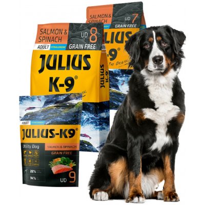 Julius K9 Grain Free Adult Utility Dog Salmon & Spinach 3 kg – Zboží Mobilmania