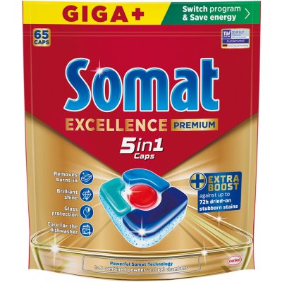 Somat Excellence Premium 5v1 kapsle do myčky 65 ks – Sleviste.cz