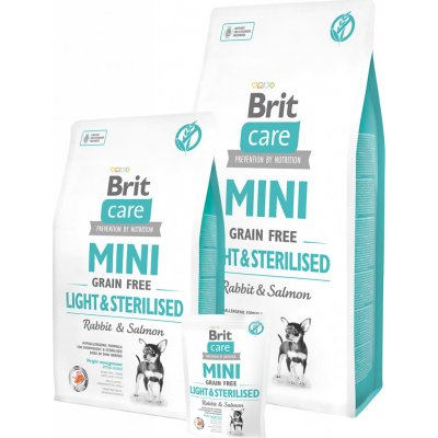 Brit Care Mini Grain-free Light & Sterilised Rabbit & Salmon 0,4 kg – Hledejceny.cz