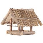 Brapta Krmítko pro ptáky nástěnné 30 x 18 x 16 cm dřevěné přírodní – Zboží Dáma