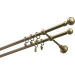 GARNÝŽE-HEBR Garnýž Paola antik zlatá dvojitá 200 cm – Zboží Mobilmania