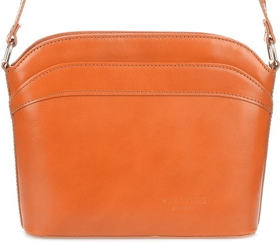 Vera Pelle 696 dámská kožená crossbody kabelka camel