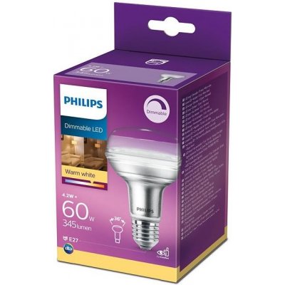 Philips LED Stmívatelná reflektorová žárovka E27/4,2W/230V 2700K P5032 – Zboží Živě
