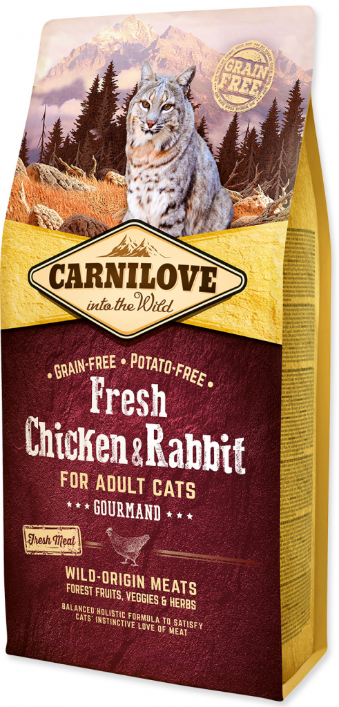 Carnilove cat adult Fresh Chicken & Rabbit Gourmand 6 kg