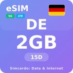 Německo Mobilní Internet - eSIM 2GB 15 dní datová SIM karta – Zboží Mobilmania