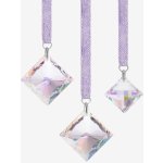 Preciosa Skleněná ozdoba Třpytivý ornament čtverce z českého křišťálu Preciosa sada 3 ks – Zboží Dáma