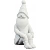 Vánoční dekorace Storefactory Vánoční figurka Nisse White bílá barva keramika