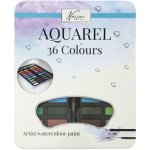 Nassau Akvarelové barvy v kovovém boxu 36 ks – Zboží Dáma