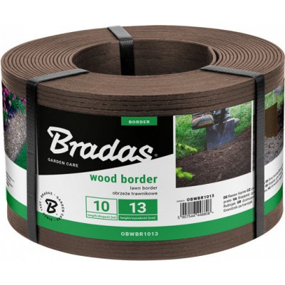 Bradas Obruba záhonů WOOD BORDER, hnědá 130mm x 2.8mm x 10m BR-OBWBR1013 – Hledejceny.cz