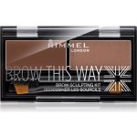 Rimmel London Brow This Way paletka pro úpravu obočí 002 medium brown 2,4 g – Zboží Dáma Rimmel London Brow This Way paletka pro úpravu obočí 002 medium brown 2,4 g – Zboží Dáma